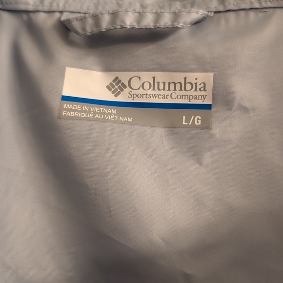 Columbia Women's Lightweight Rain Jacket Gray And Pink (EUC) - Picture 2 of 6